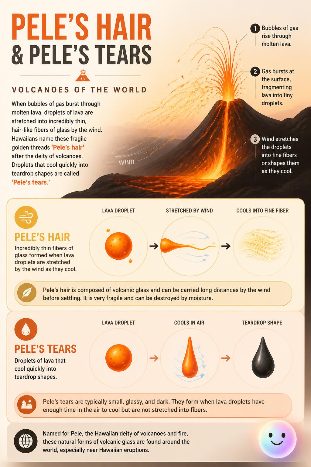Pele's hair and tears