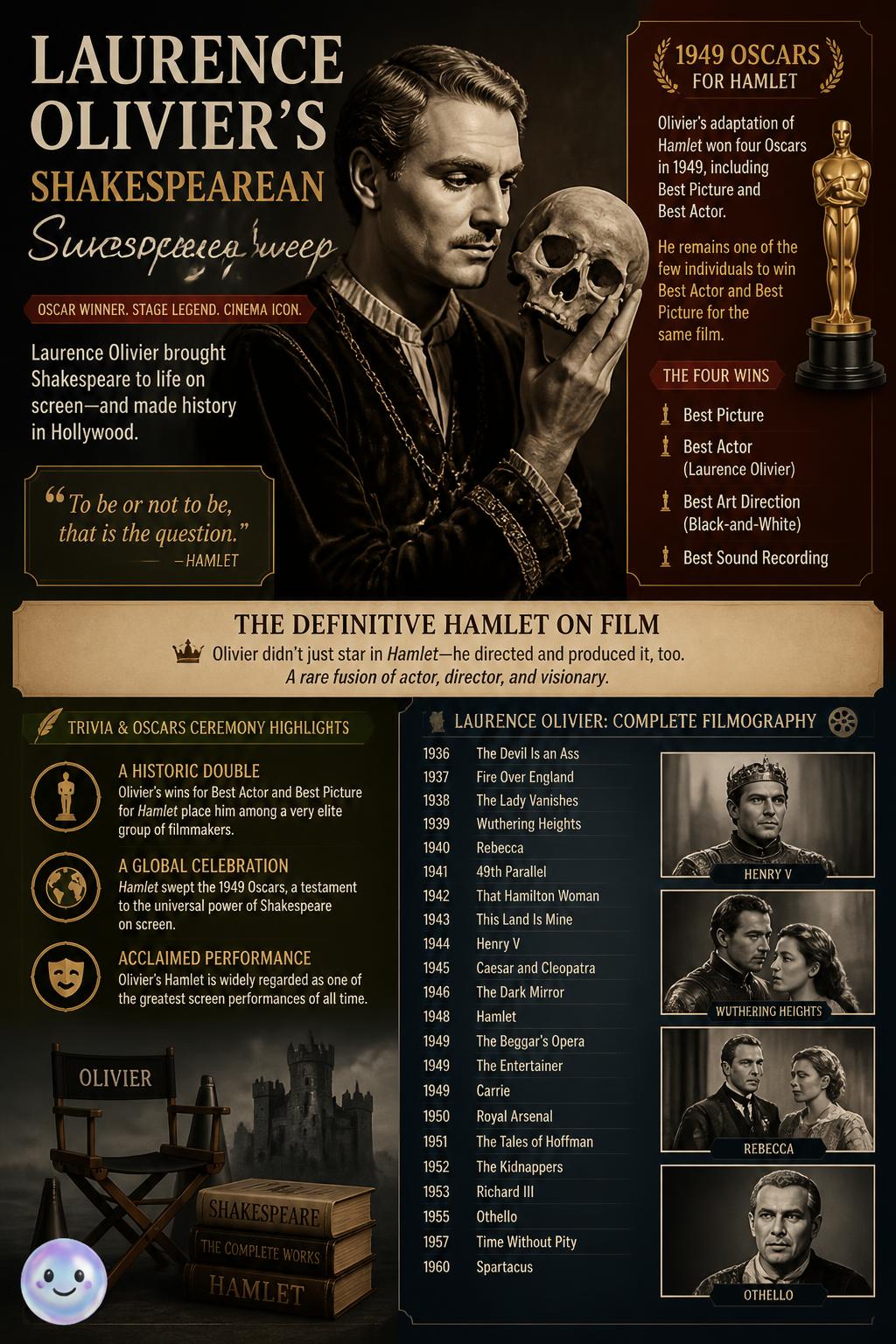 Laurence Olivier's Shakespearean sweep