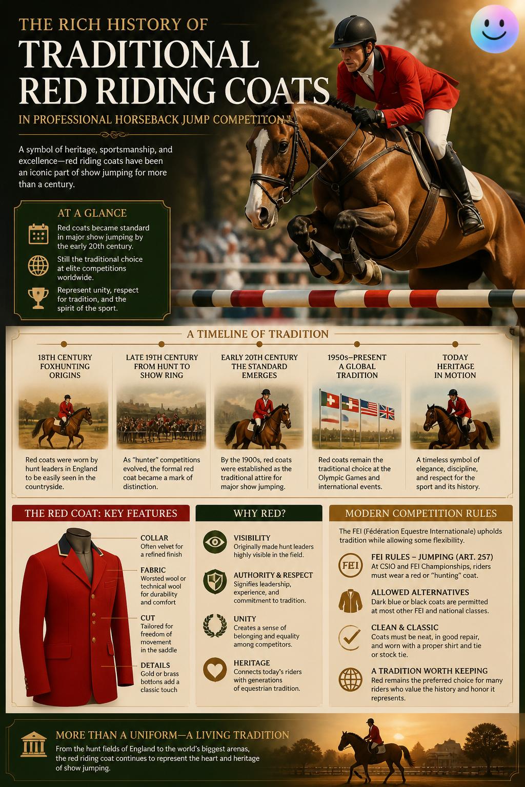 The rich history of traditional red riding coats
