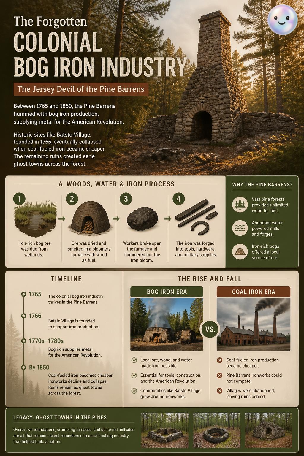 The forgotten colonial bog iron industry