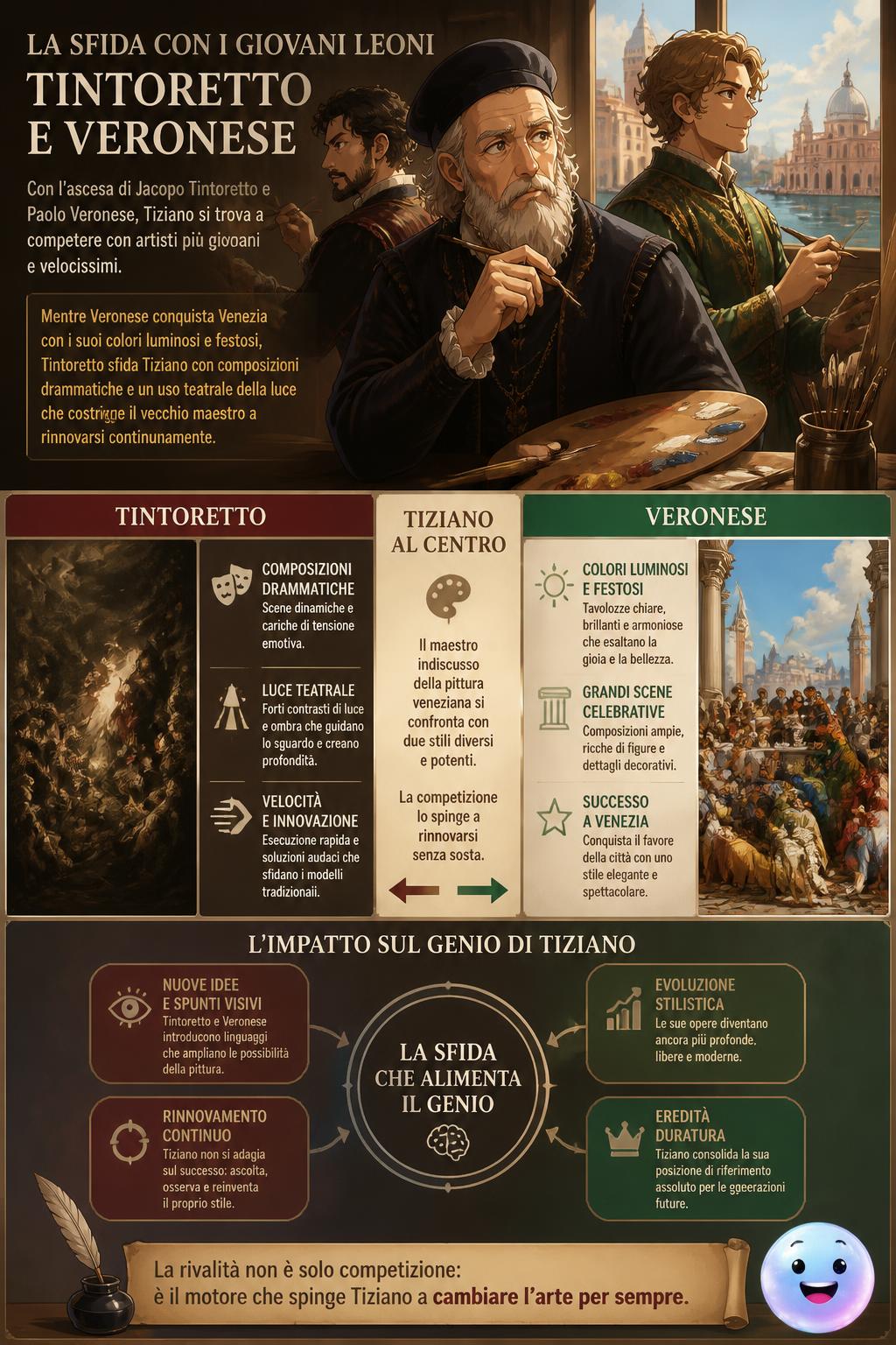 La sfida con i giovani leoni Tintoretto e Veronese