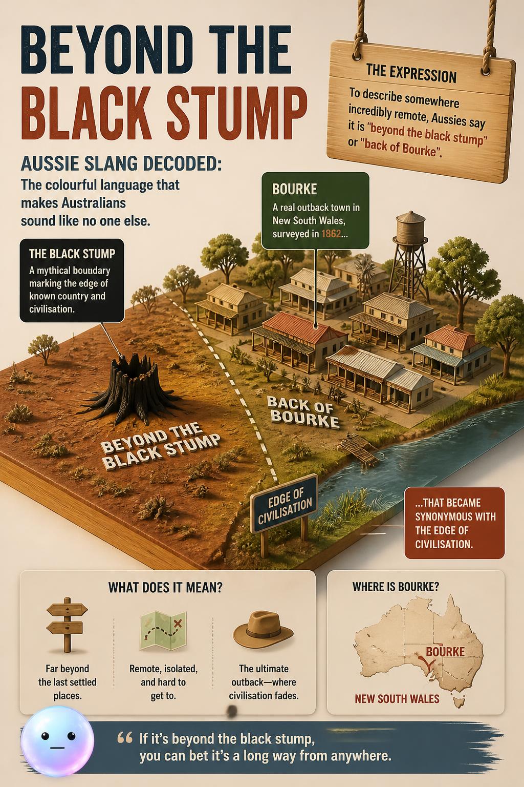 Beyond the black stump