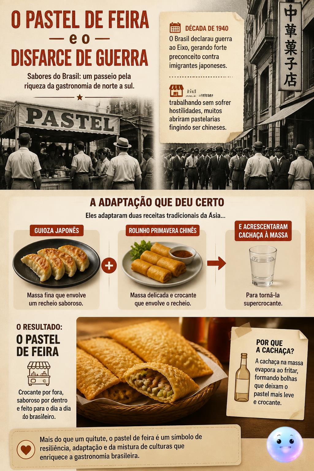 O pastel de feira e o disfarce de guerra