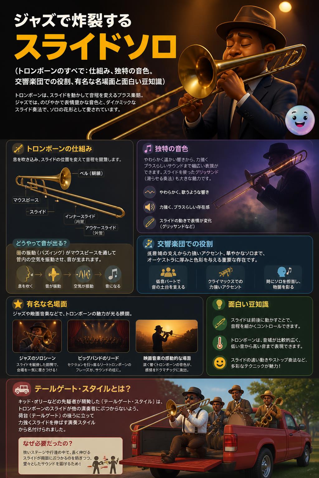 ジャズで炸裂するスライドソロ
