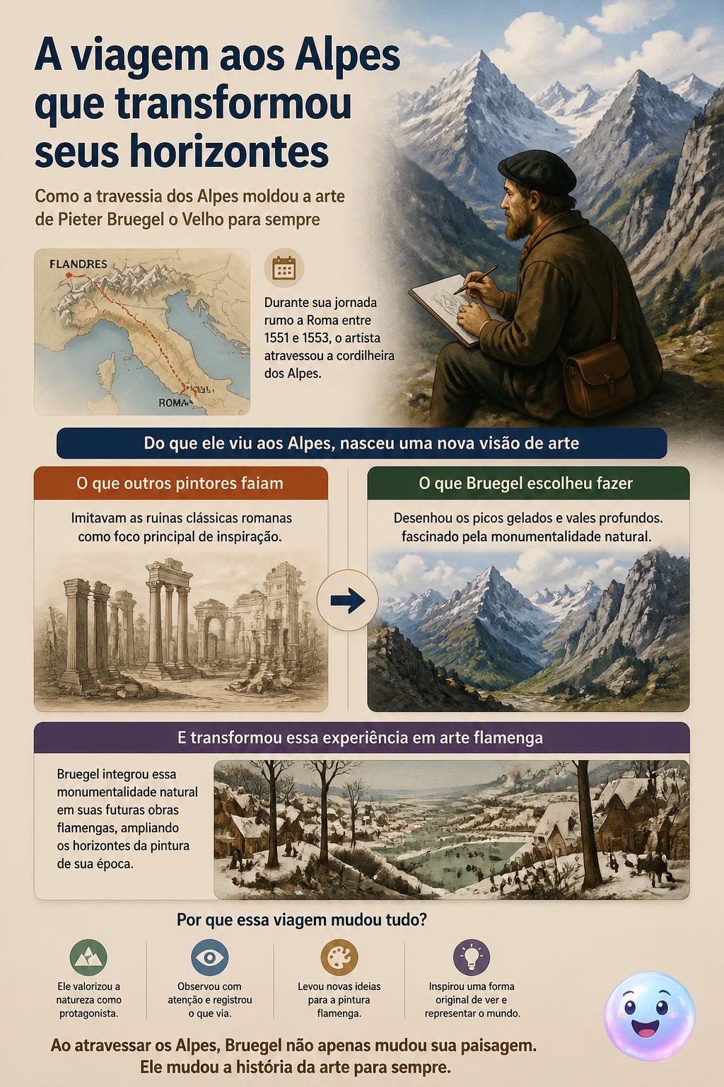 A viagem aos Alpes que transformou seus horizontes