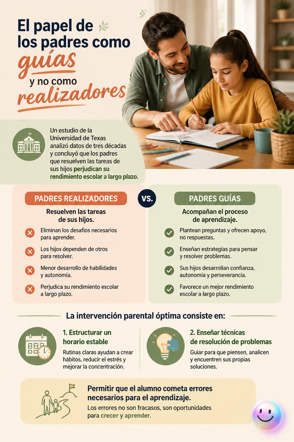 El papel de los padres como guías y no como realizadores
