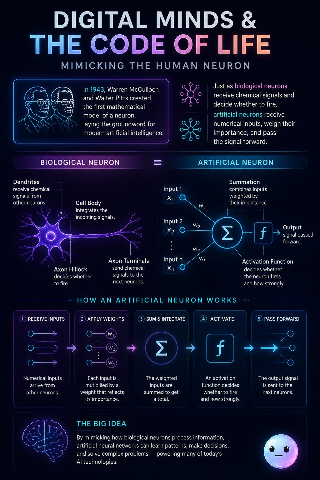 Mimicking the human neuron