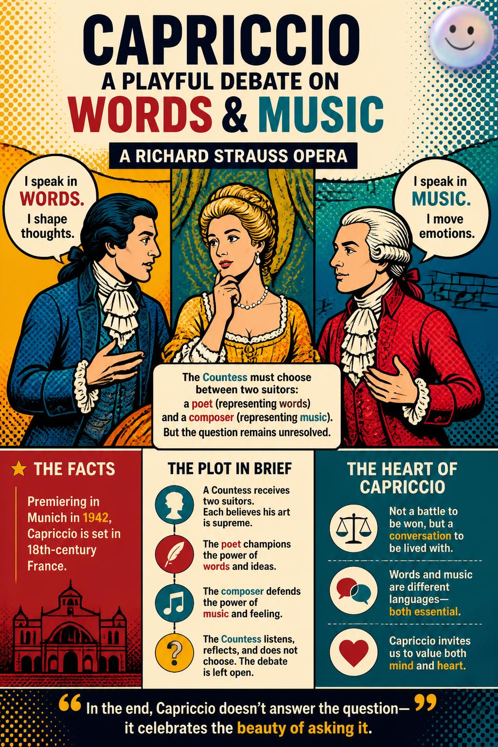 A playful debate on words and music