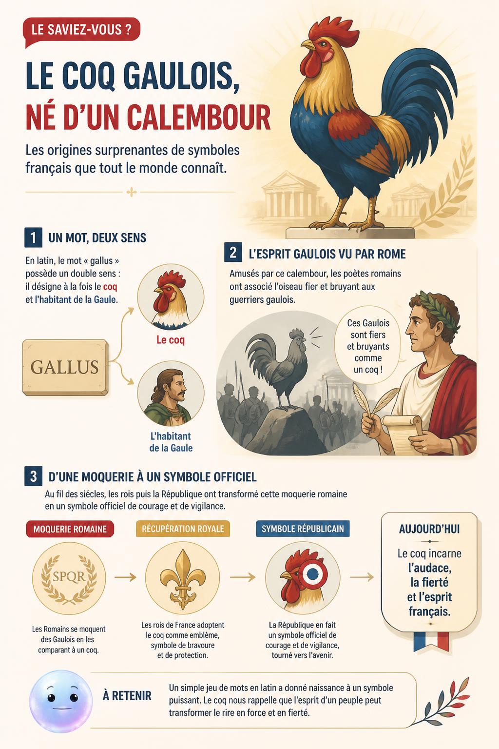 Le coq gaulois né d'un calembour