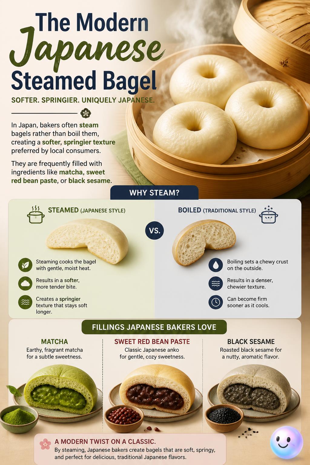 The modern Japanese steamed bagel