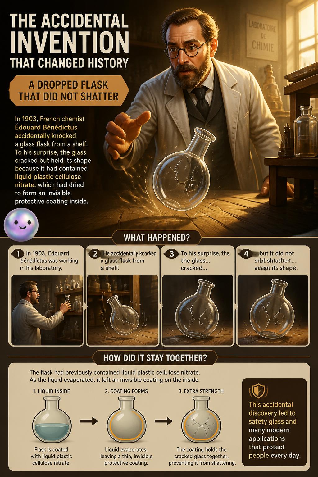 A dropped flask that did not shatter