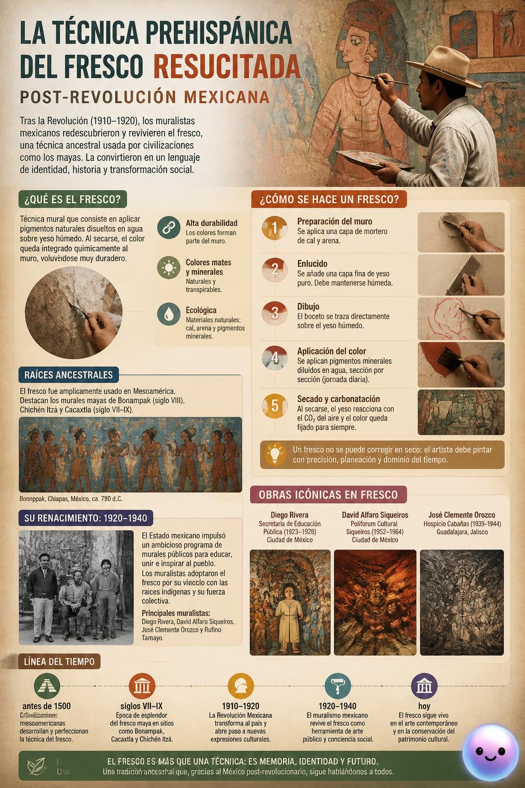 La técnica prehispánica del fresco resucitada