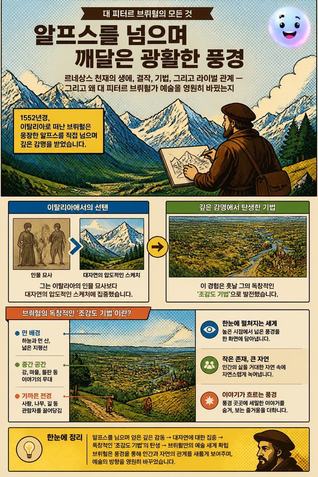 알프스를 넘으며 깨달은 광활한 풍경