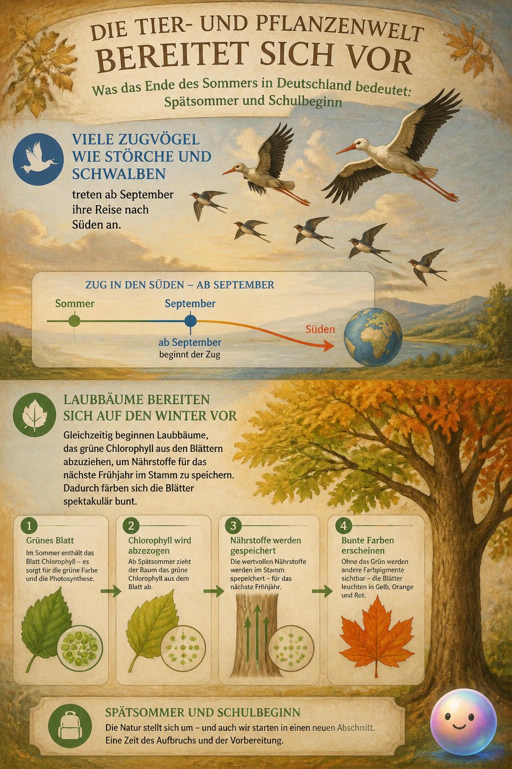 Die Tier- und Pflanzenwelt bereitet sich vor