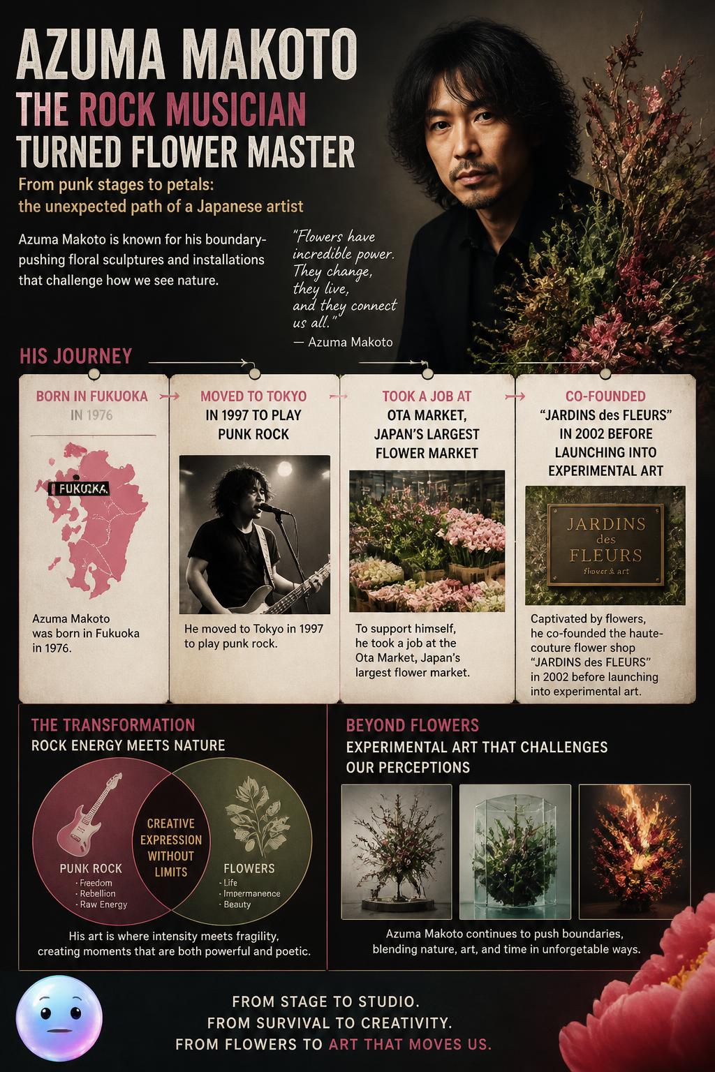 The rock musician turned flower master