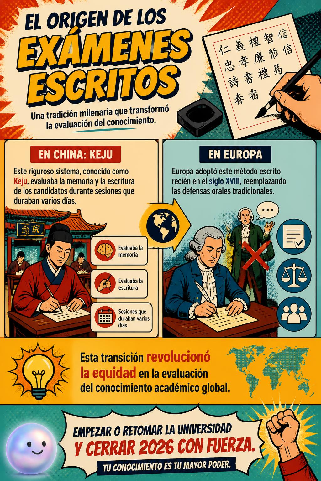 El origen de los exámenes escritos