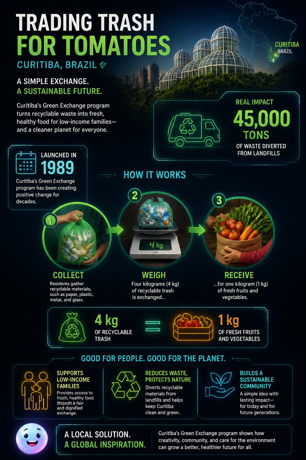 Trading trash for tomatoes in Brazil