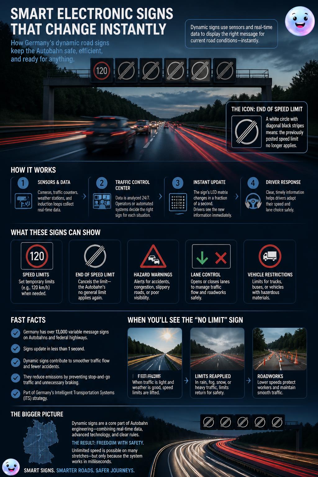 Smart electronic signs that change instantly