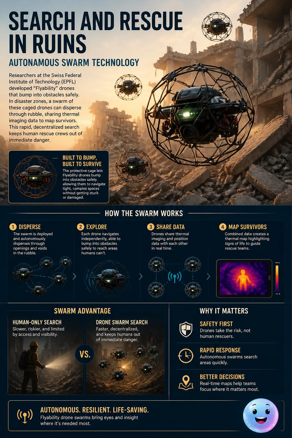 Search and rescue in ruins