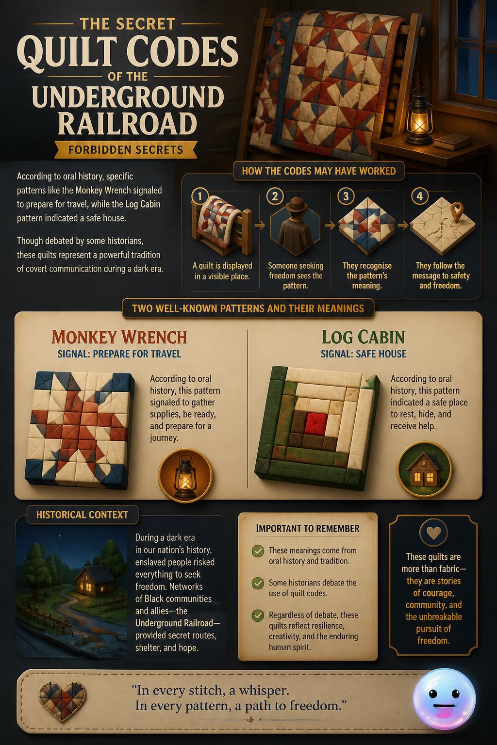 The secret quilt codes of the Underground Railroad