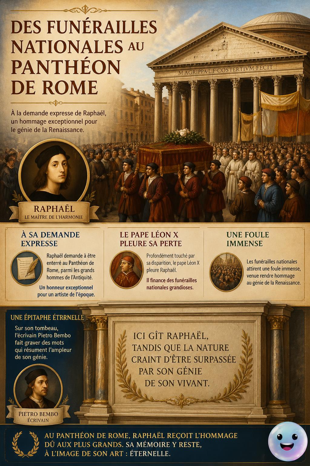 Des funérailles nationales au Panthéon de Rome