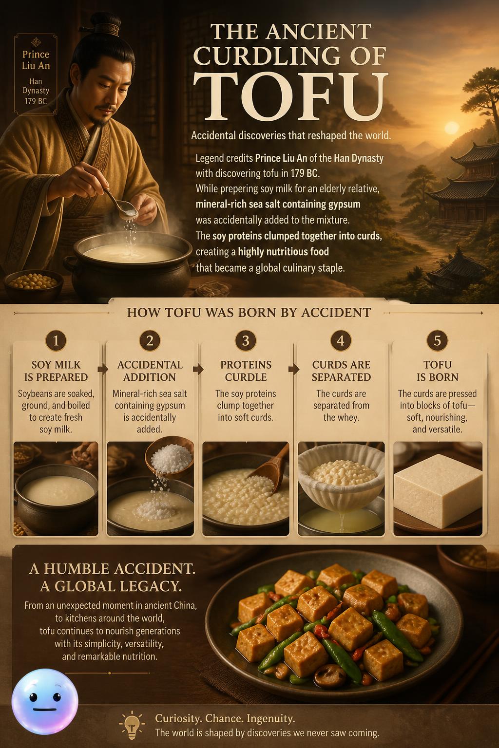 The ancient curdling of tofu