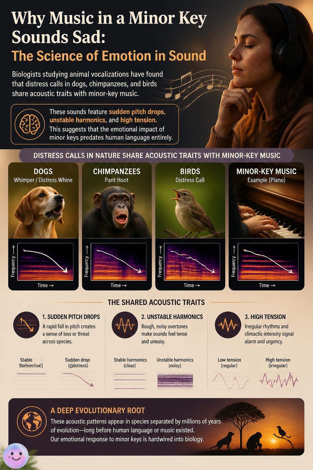 Animal distress calls and musical tension