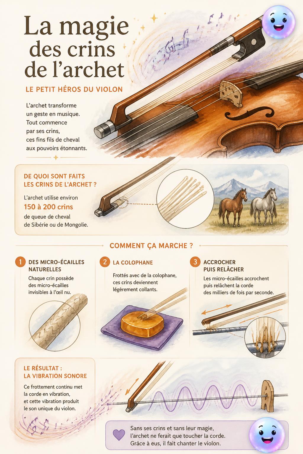 La magie des crins de l'archet