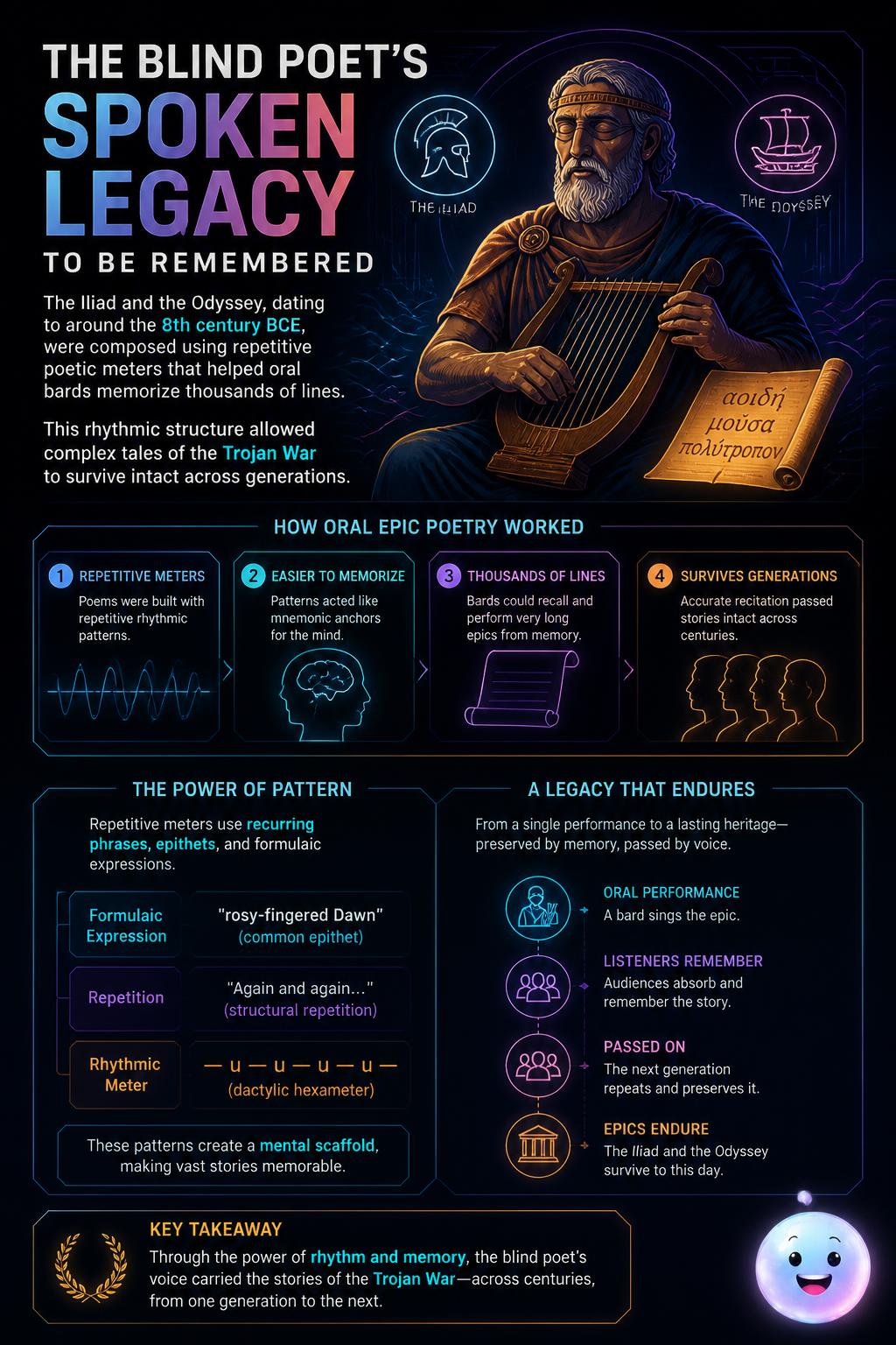 The blind poet's spoken legacy