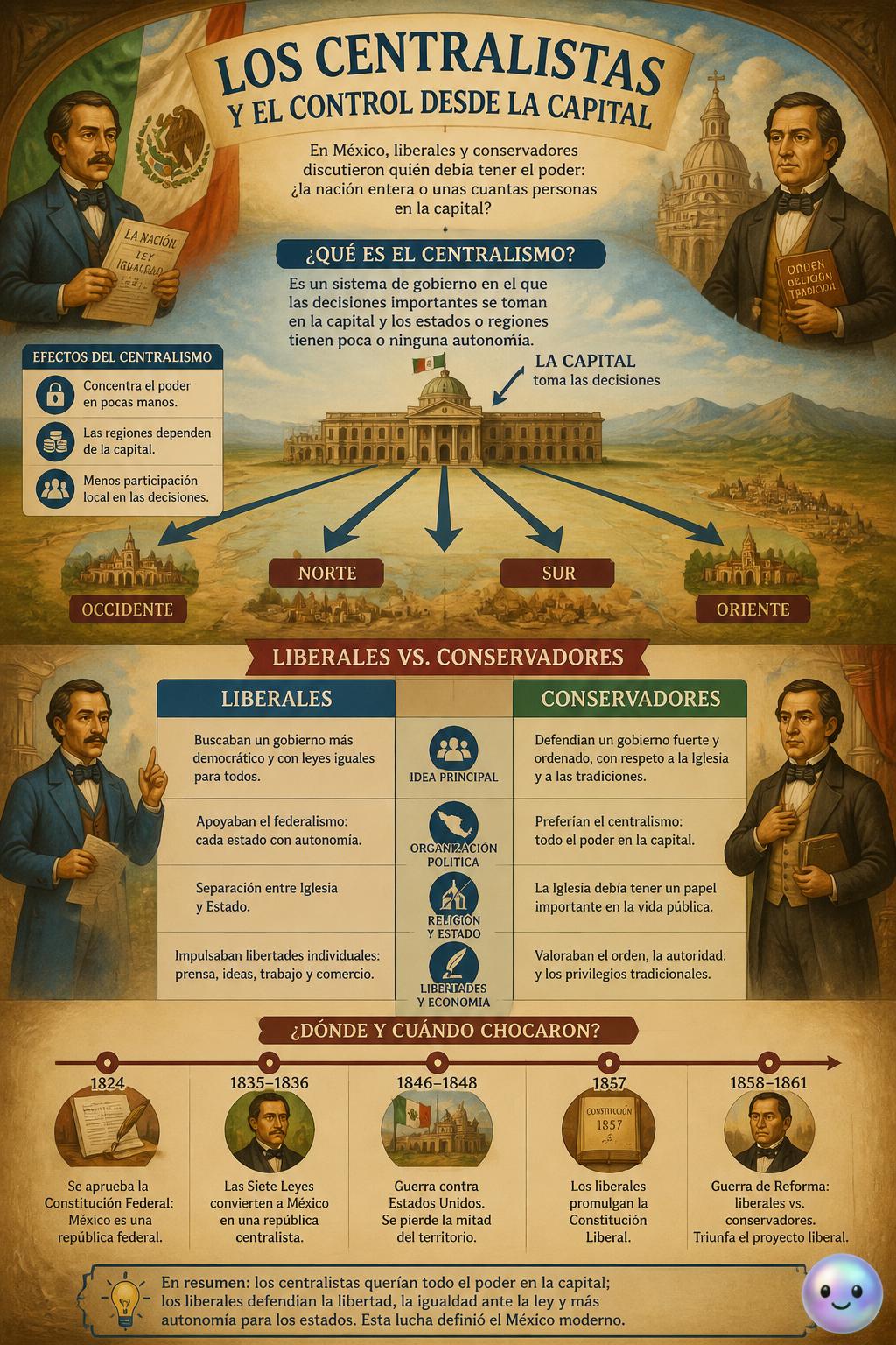 Los centralistas y el control desde la capital