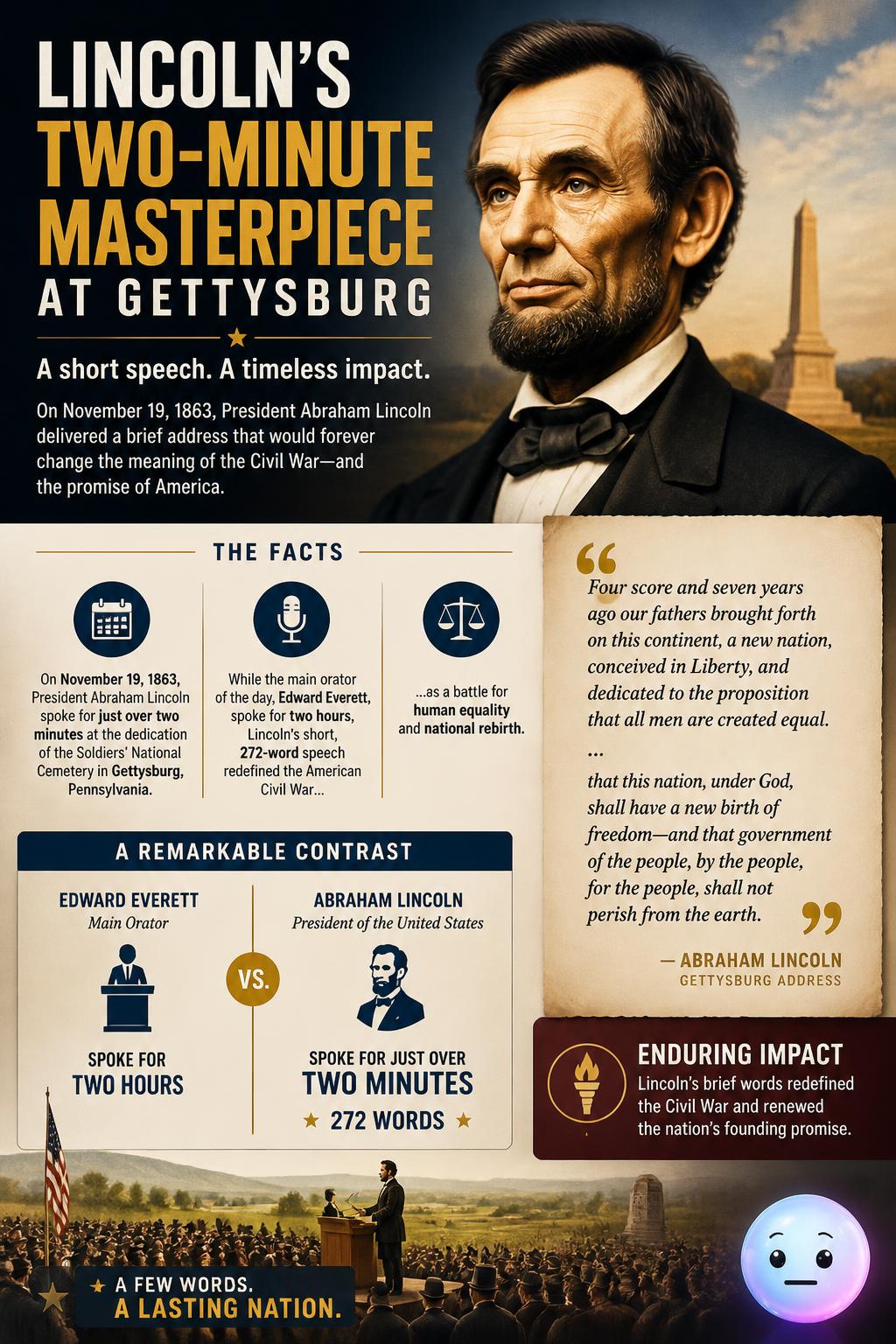 Lincoln's two-minute masterpiece at Gettysburg