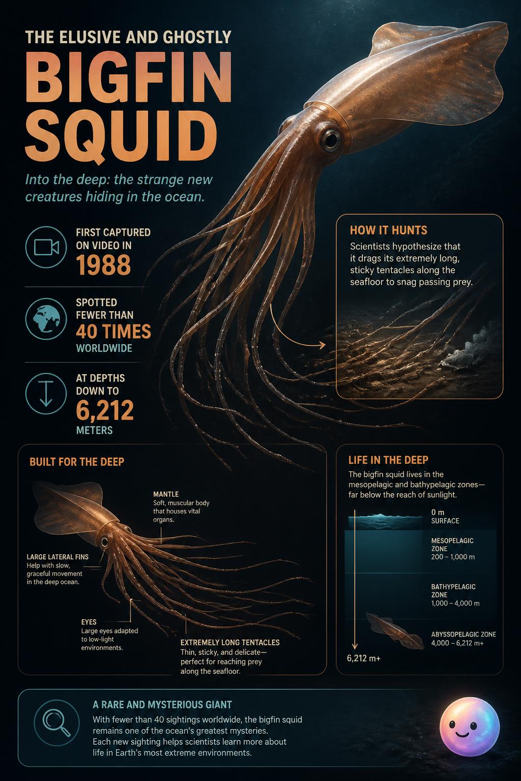 The elusive and ghostly bigfin squid