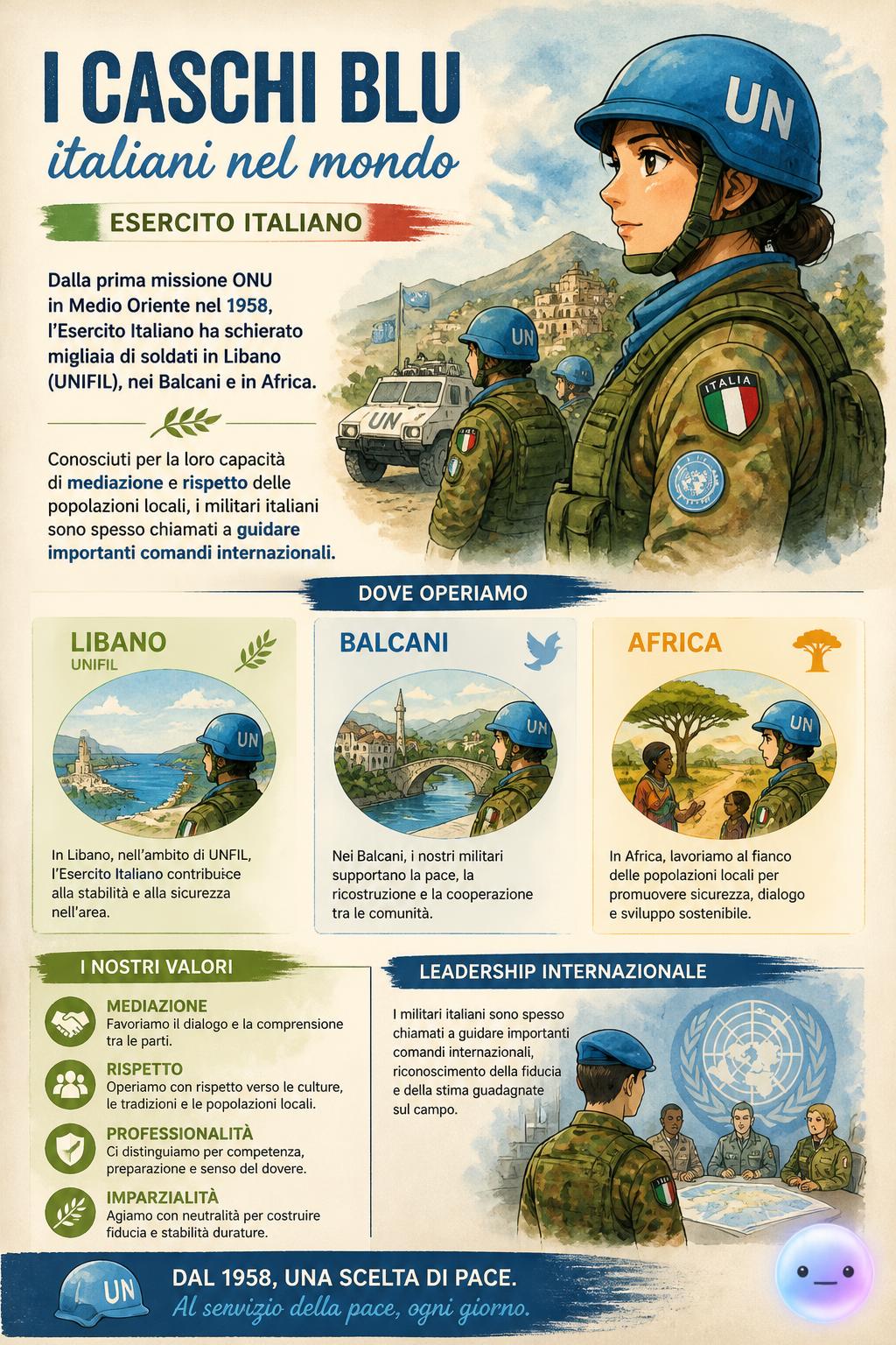 I caschi blu italiani nel mondo