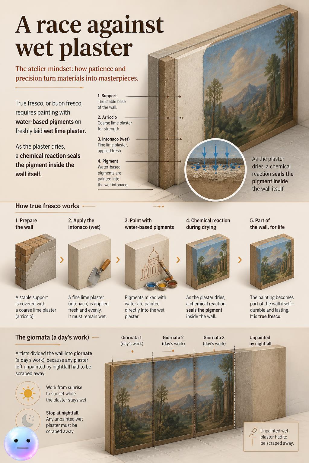 A race against wet plaster