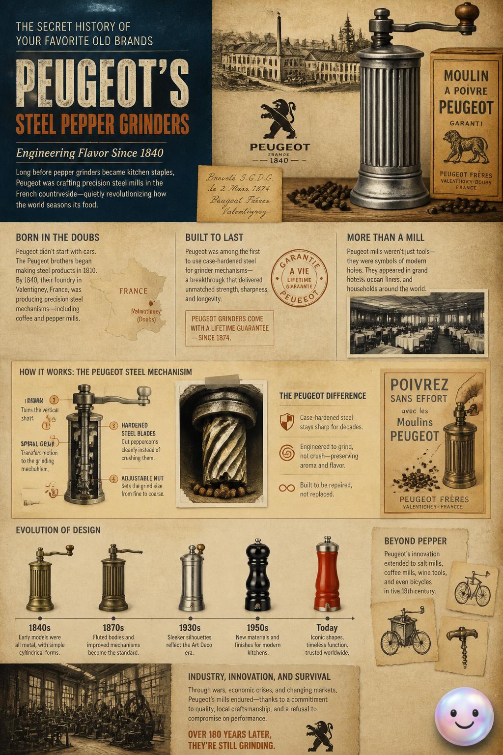Peugeot's steel pepper grinders