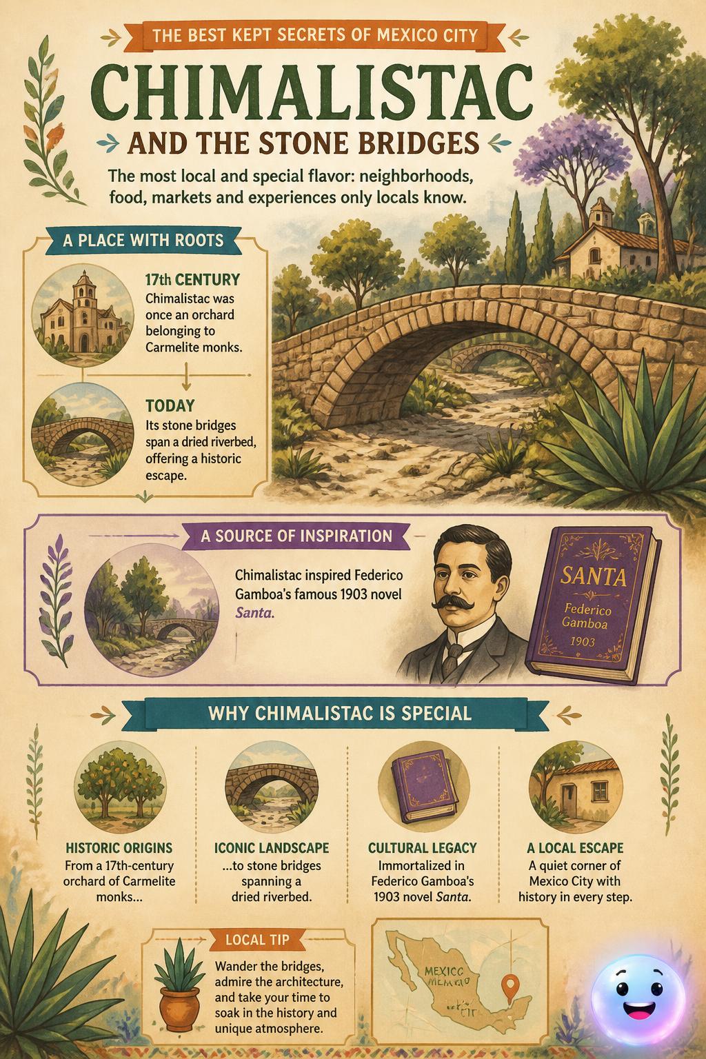 Chimalistac and the stone bridges