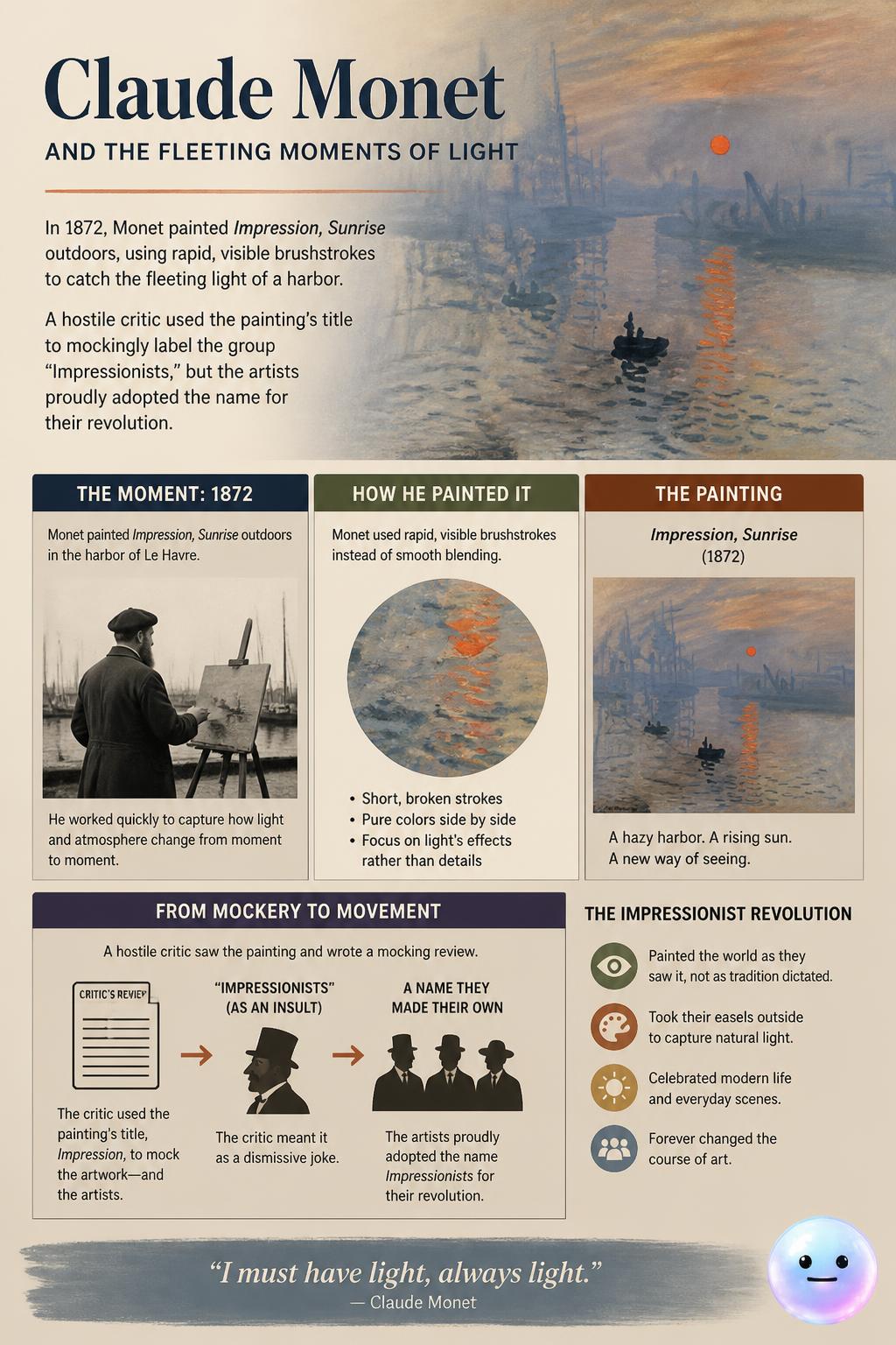 Claude Monet and the fleeting moments of light