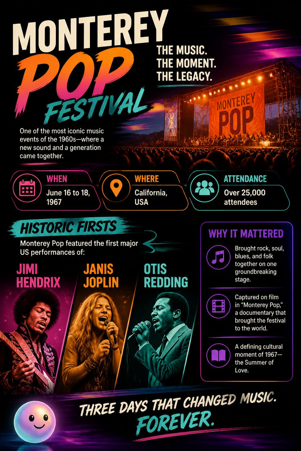 The historic Monterey Pop Festival