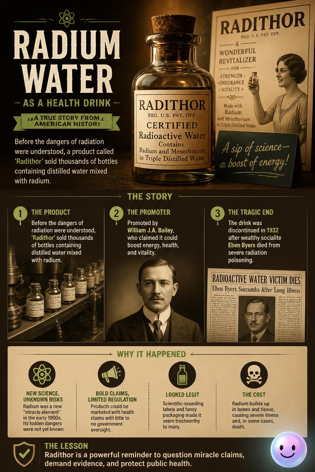 Radium water as a health drink