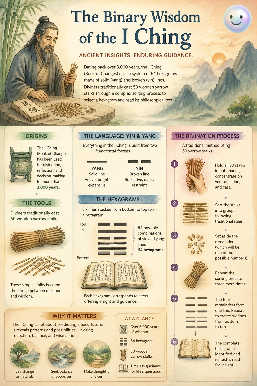 The binary wisdom of the I Ching