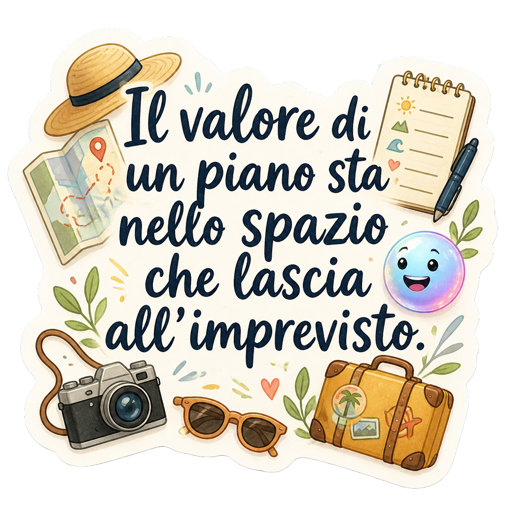 Il valore di un piano sta nello spazio che lascia all'imprevisto.