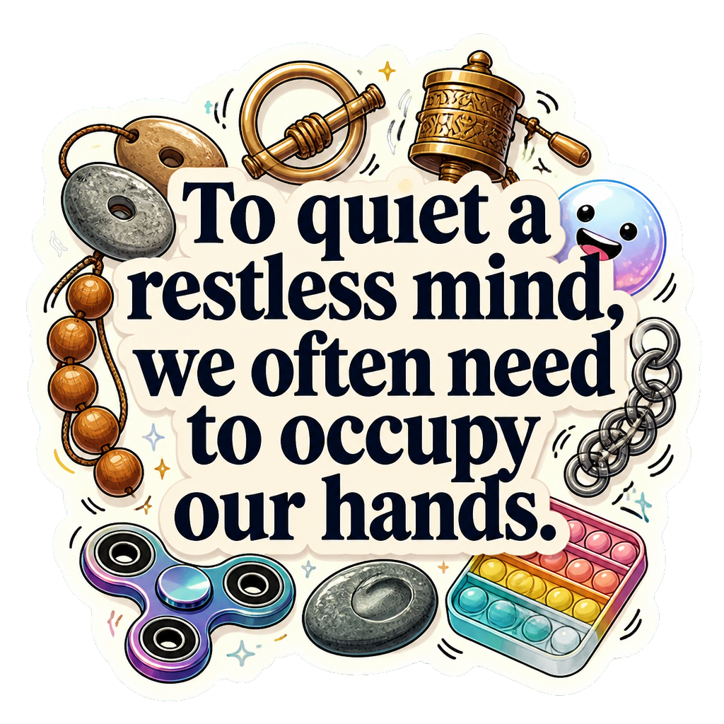 To quiet a restless mind, we often need to occupy our hands.