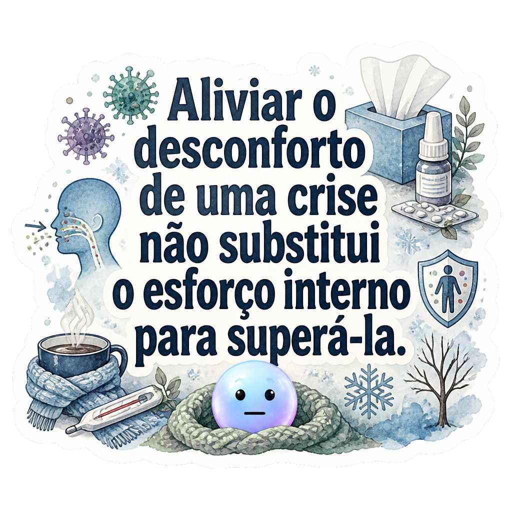 Aliviar o desconforto de uma crise não substitui o esforço interno para superá-la.