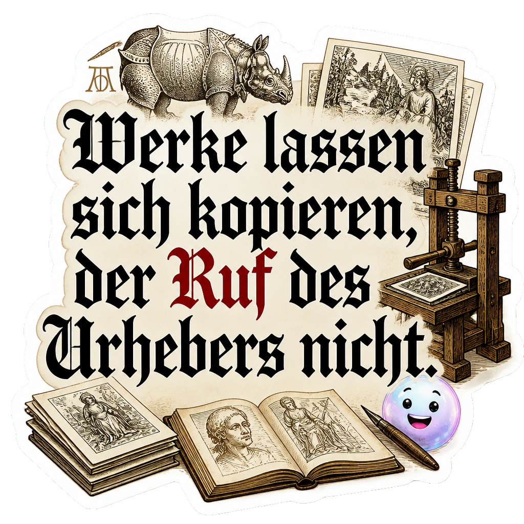 Werke lassen sich kopieren, der Ruf des Urhebers nicht.