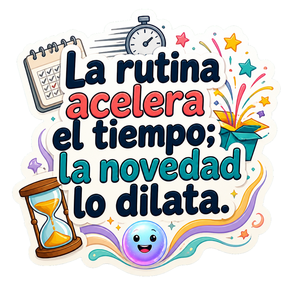 La rutina acelera el tiempo; la novedad lo dilata.