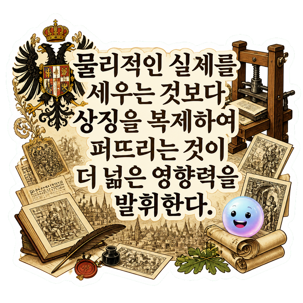 물리적인 실체를 세우는 것보다 상징을 복제하여 퍼뜨리는 것이 더 넓은 영향력을 발휘한다.
