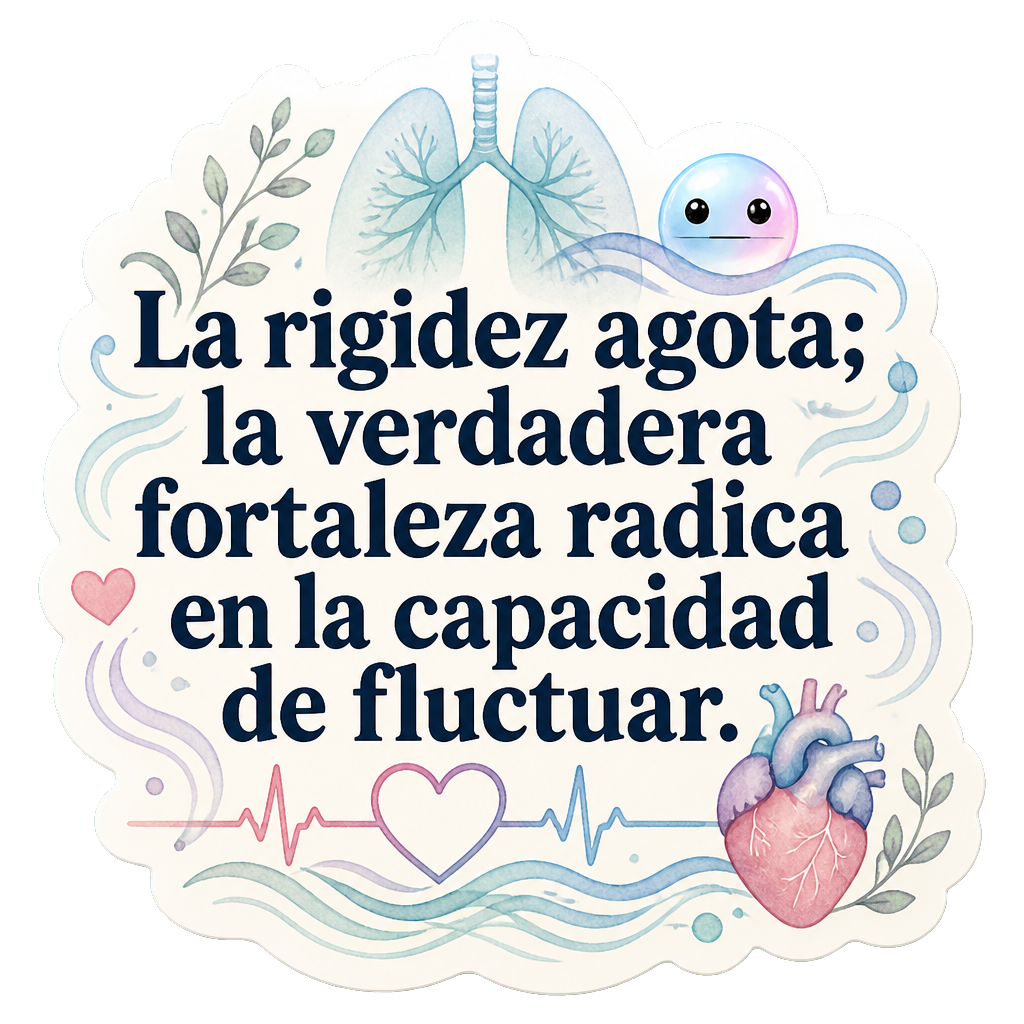 La rigidez agota; la verdadera fortaleza radica en la capacidad de fluctuar.