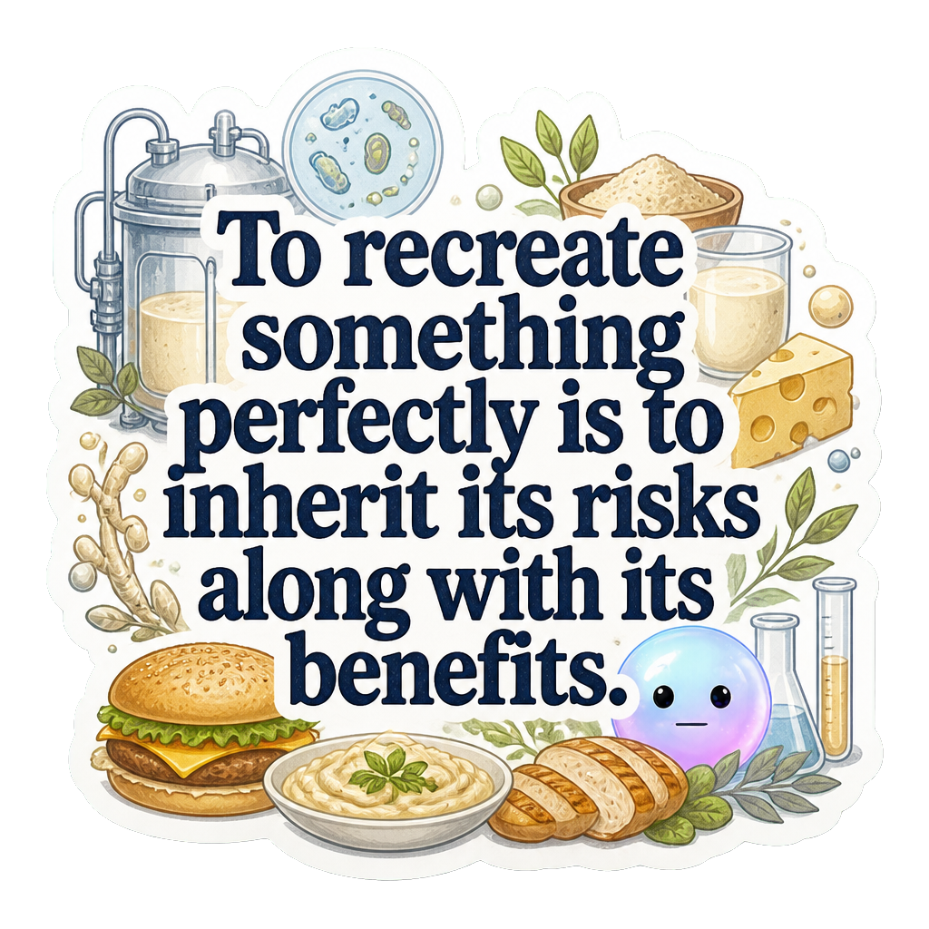 To recreate something perfectly is to inherit its risks along with its benefits.