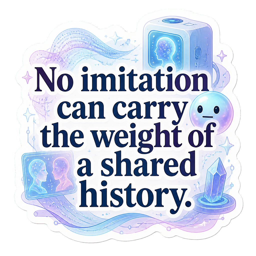 No imitation can carry the weight of a shared history.