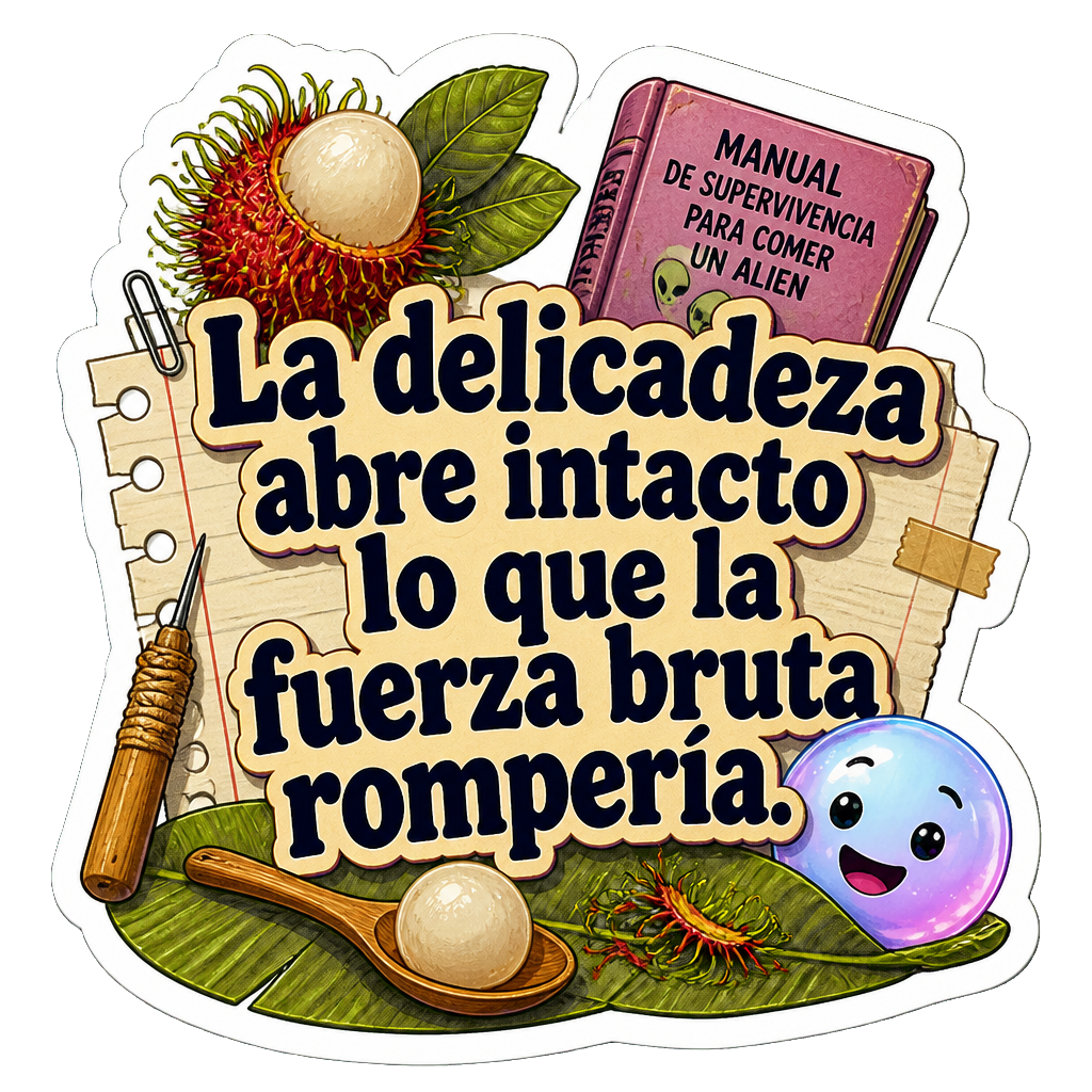 La delicadeza abre intacto lo que la fuerza bruta rompería.